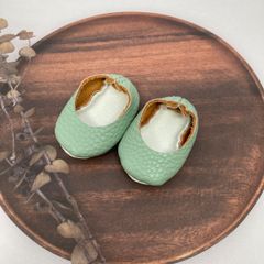 メルちゃんの靴　合皮　くすみグリーン