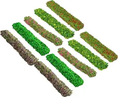 nijimomo ジオラマ生垣 10本 模型 鉄道模型 ミニチュア 情景 リアル 風景 建築模型(グリーン,  ５種１０本)