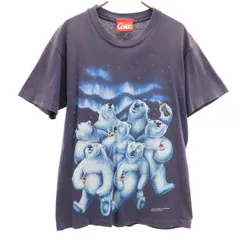 Coke コーク 90s USA製 オールド しろくま 半袖 Tシャツ M ネイビー シングルステッチ メンズ 古着