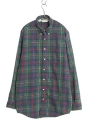 【お得なクーポン配布中!】 80s USA製 エルエルビーン チェック 長袖 ボタンダウン フランネル シャツ メンズ L / 古着 ヴィンテージ コットン 長袖シャツ ネルシャツ