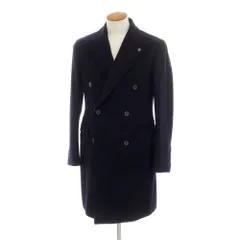 【中古】タリアトーレ TAGLIATORE ウール ダブルブレストコート ダークネイビー【サイズ46】【メンズ】のサムネイル