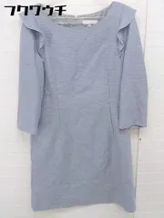 ◇ PROPORTION BODY DRESSING バックジップ　フリル　 長袖 膝丈 ワンピース サイズ3 ネイビー系 レディース 【中古】 【1106020001979】