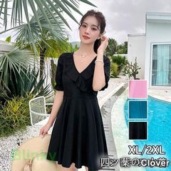 [미품 미사용 신품] 수영복 체형 커버 여성 BBW 엄마 원피스 수영복 큰 사이즈 수영복 수영복 원피스 비키니 비치웨어 세련된 바다 수영장