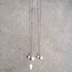 Ouca（ウーサ）ネックレス／10KPG*花びらのような淡水バロックパールの4wayネックレス