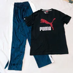 【早い者勝ちです】PUMAプーマサイズ　US Lサイズ　 SPORTSLIFE STYLE Tシャツ　黒　ブラック　ジャージパンツ　セットまとめ売り