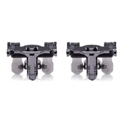 コントローラー シューティングゲーム用 射撃ボタン 高速精確な射撃 押しボタン式 左右兼用 高感度 スマホゲーム可用 スマホアクセサリー 1ペア (ブラック)