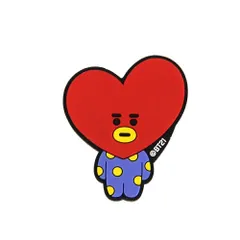 BT21 TATA  ラバーマスコット ステッカー シリコン BTS テテ V テヒョン タタ BT21公式 グッズ【訳あり 在庫処分】キャラクター シール