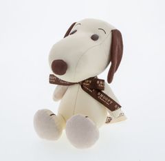 【新品,限定】スヌーピー レザーぬいぐるみ【ブラウン＆ホワイト】