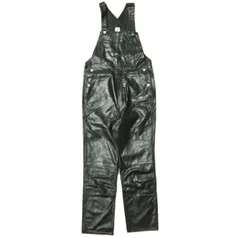 6 ROKU BEAUTY&YOUTH UNITED ARROWS ロク ビューティーアンドユース LEATHER ALL IN ONE レザーオールインワン 8626-199-0086 36 BLACK ジャンプスーツ オーバーオール 定価81,400円