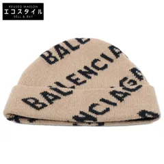 美品⚡️ BALENCIAGA ビーニー ニット帽 ブラック 黒 ロゴ 総柄 レア 楽天市場】BALENCIAGA バレンシアガ（素材（生地・毛糸）ニット