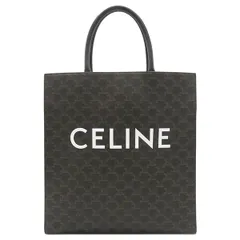 セリーヌ CELINE トートバッグ ラージ バーティカル カバ トリオンフキャンバス ブラック ゴールド金具 黒 ハンドバッグ  191492CIM.38NO  【保存袋】【中古】
