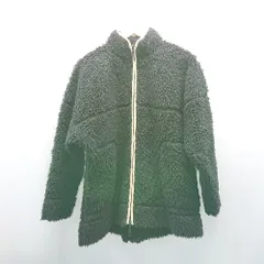 ◇ Champion チャンピオン ボア生地 冬物 ブランドロゴ刺<!-利用不可文字-!> 長袖 ブルゾン サイズM ブラック レディース E  【1307260075717】