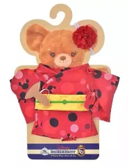 【中古】ぬいぐるみ ミニー柄 浴衣 水玉 ぬいぐるみ専用コスチューム 「UniBEARsity」 ディズニーストア限定