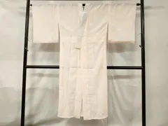 平和屋着物▽お召 単衣 雲取り吉祥花文 正絹 逸品 AAAZ7138jh