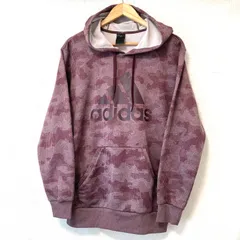 (^w^)b adidas アディダス CLIMALITE プルオーバー パーカー フーディ ストリート スポーティ 迷彩柄 カモフラ カモフラージュ柄 長袖 トップス フロントポケット パープル 紫 メンズ 男性 サイズ L