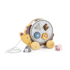 木製おもちゃ 引っ張るおもちゃ PolarB ポーラービー ソーティングプルトイ 積み木 型はめ はりねずみ 木のおもちゃ