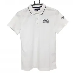 ★特価★【美品】キャロウェイ 半袖ポロシャツ 白×ネイビー 襟ライン  レディース L ゴルフウェア Callaway