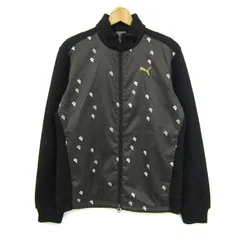 プーマ ジャージ上 ジャンパー スポーツウエア アウター メンズ Mサイズ ブラック系×チャコール系 PUMA 【中古】