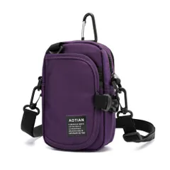 ☆ パープル ☆ スマホショルダー ベルトポーチ 大容量 スマホショルダー ベルトポーチ 大容量 マルチポーチ ポーチ ポシェット ウエストポーチ ウエストバッグ スマホショルダーバッグ ミニショルダー 肩掛け ななめ掛け 斜め掛け 多機能ポーチ 多機能