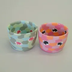 日本作家作　陶器八戸窯　彩花小文皿 日本作家作陶器八戸窯彩花小文皿