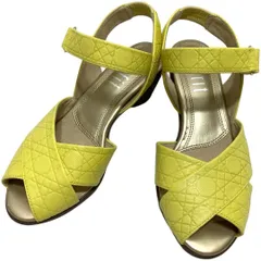 【美品】フィットフィット (23) サンダル ストラップ ヒール パンプス 本革 レザー 希少デザイン