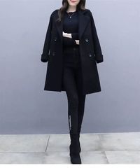 チェスターコート ブラック 細見え セミロング アウター 大きいサイズ