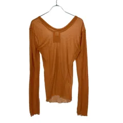 HAKUJI ハクジ Sheer rib リブシアートップス カットソー H232317 ブラウン系 Fのサムネイル