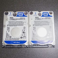 HDD2台　Western Digital WD　500GB　2.5インチ　7mm　CrystalDiskInfoで正常動作確認済