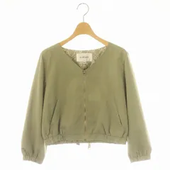 ジルバイジルスチュアート JILL by JILLSTUART スウィートミリタリーブルゾン ノーカラージャケット ジップアップ M スモークグリーン /ES ■OSのサムネイル
