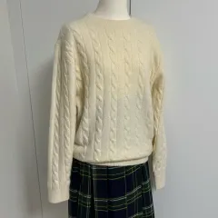 UNIQLO(ユニクロ) ケーブル編み ニット セーター クリーム