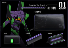 EVANGELION×NADAYA エヴァンゲリオン コラボ 公式 本革 長財布 メンズ レディース [5色] 革財布 牛革 綾波レイ 碇シンジ アスカ・ラングレー 渚カヲル マリ・イラストリアス ハニカム ネルフ エバンゲリオン エバ 黒