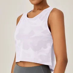 ☆ ホワイト ☆ S ☆ スポーツ タンクトップ レディース ヨガウェア タンクトップ レディース スポーツ ショート丈 トップス ヨガウェア おしゃれ ノースリーブ ランニング フィットネス スポーツウェア ジム 運動 ウェア ヨガ ピラティス トレーニング