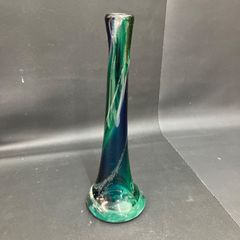 未使用　一輪挿し　能登島ガラス工房　花瓶 フラワーベース 花瓶 花器 一輪挿し 昭和レトロ 花入 インテリア ガラス アンティーク
