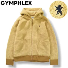 ジムフレックス GYMPHLEX ボア フリース パーカー ジャケット ブルゾン M ベージュ メンズ レディース ユニセックス 男女兼用 ♪