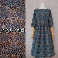 no 724ハンドメイド　ウィリアムモリス　アネモネ切り替えワンピース no 724ハンドメイドウィリアムモリスアネモネ切り替えワンピース