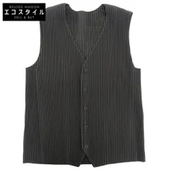 美品 オムプリッセ サイズ3(M相当) BASICS Vネック ベスト ブラック 2025年最新】homme plisse ベストの人気アイテム - メルカリ