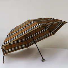 良品 バーバリー 折りたたみ傘 チェック柄 YSD