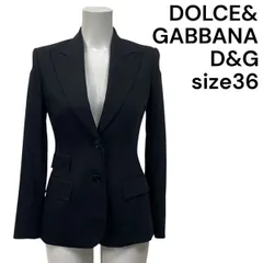●◆ ドルチェアンドガッバーナ D&G シングルジャケット テーラード 黒 ウール混 36 S 7号 レディース S5V199