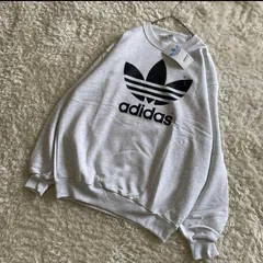 ⑨新品！80s 90s アディダス　スウェット　ビッグトレフォイルロゴ