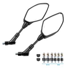 8MM 10MM 左右セット 逆/正ネジ 6個 汎用 オートバイ ミラー 川崎 ミラー PCX GROM バイク Z125 MT-07 MT-09 KEMIMOTO 対応 凸面鏡