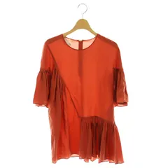 ステラマッカートニー STELLA McCARTNEY 429761 シルク ブラウス プルオーバー 半袖 38 オレンジ /DF ■OS ■SHのサムネイル