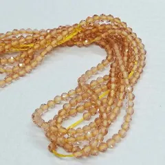 【1連 170粒】多角　シードビーズ　オレンジ　多角　多面カット　丸小　ガラスビーズ　ビーズクロッシェ　ラウンド