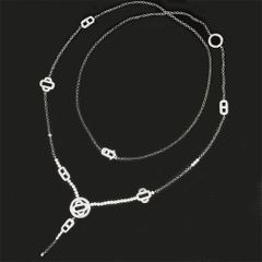 HERMES パスレル WG ダイヤモンドネックレス Passerelle 268 Diamond VVS necklace
