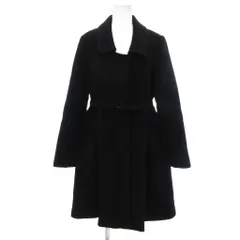 ジルスチュアート JILL STUART フレア Aライン ロングコート ウール M 黒 ブラック アンゴラ混 /BS ■YHS4