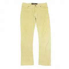 ヤコブコーエン JACOB COHEN Rane Luxury Denim 688 COMF VINTAGE コーデュロイ パンツ スリム タイト ストレート ストレッチ ボタンフライ 5ポケット ハラコ ロゴパッチ スラックス ボトムス 32 イエローのサムネイル