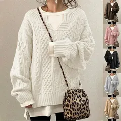 ニット セーター レディース vネックセーター  レディース トップス 長袖 大きいサイズ 体型カバー ゆったり 防寒 大人 カジュアル おしゃれ シンプル 無地