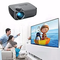 【中古】ポータブルMINI Proyector LEDビーマーホームシアター映画ゲームビデオLCD 1800LUmen 800x480 HDMI VGA USBミニプロジェクター [並行輸入品]