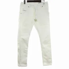 ディーゼル DIESEL KROOLEY-NE ジョグジーンズ ロング テーパード コットン 白 ホワイト 26 ■SM1のサムネイル