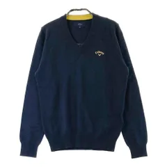 サイズ：M CALLAWAY キャロウェイ  Vネックニットセーター ウール混  ネイビー系 [240101330288] ゴルフウェア レディース ストスト