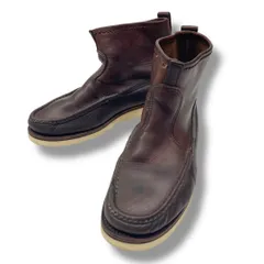 RUSSELL MOCCASIN ラッセルモカシン ノックアバウトブーツ デッキシューズ レザー 革靴 シューズ 靴 4807 アメリカ製 茶色 ダークブラウン 27cm メンズ 秋 ゴーゴー古着久喜倉庫店 No.878Y
